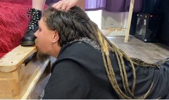 Slave's licking My DrMartens Boots and then I'm humuluating him and trampling his tongue