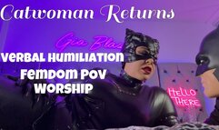 Verbal Humiliation Catwoman Returns Cosplay JOI Body Worship Boob & Pussy Play