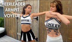 Cheerleader Stretching Armpit Voyeur