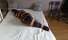 Chloe in totally full mummification with vibrator