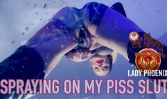 SPRAYING ON MY PEE SLUT