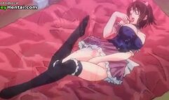 Beautiful busty girl helps guy to cum