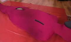 Mistress Evil Red teases with her feet her mummified slave MP4 version