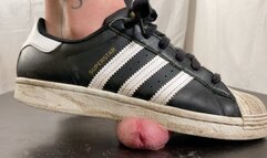 A Shoejob in well worn Adidas Superstars - CBT and Cockcrush with POV views - slave view only - 4k Quality