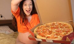 Pregnant gluttony can handle pizza??? (Full HD 1920 1080)