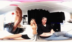 Martina and DABAI humiliate the dwarves under their feet 360VR