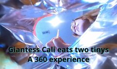 Giantess Cali eats two tiny’s VR 360