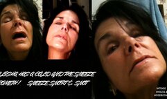 ALISHA NEEDS SOME RELIEF FROM HER COLD! THE SNEEZES JUST KEEP ON COMING BACK AND FORTH WITH STIFLES AND FULL SNEEZES! mp4