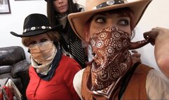 The Costume Party : a silk satin rope bondage clip with Jacquelyn Velvets Jasmin Jai Kobe Lee and Kat VanWylder