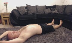 Choking My slave White PVC gloves (MOV)