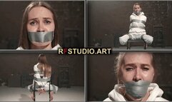 Ivanka - Chair bondage with tightly packed mouth (UHD 4K MP4)