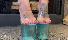 "Blu Pink French Shoe Tease Blue Pleasers"