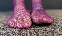 "Blu Pink French Fishnets Tease"