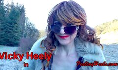 The High Heeled Princess on Ice! - Episode 1 - starring: Vicky Heely - Part 2 - FHD - High Heels Fire Red Plateau Stiletto Mules Walking Slippery on Ice - 1080p - MP4