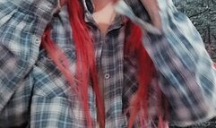 Leti blows smoke in your face - wearing just a shirt