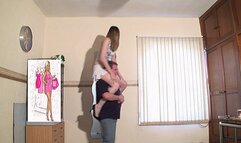 Danielle Little White Skirt Shoulder Ride