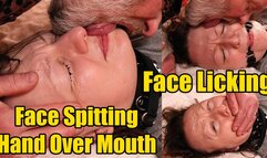 Face Licking, Spitting, Hand Over Mouth Domination (4K)