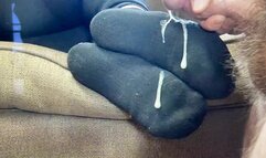 Cumming on her socks