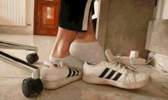 Wearing holey socks in the office MP4 (1920x1080) FHD