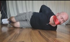 Detective CleaveGagged Silk and Satin Male Bondage