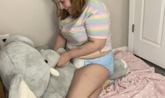 Stuffie Humping in Soaked Diaper