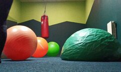 Play with balls in gym
