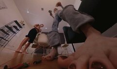 Maryana and Olya and their unaware barefoot carnage 4K Version VR360