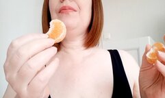 Swallowing tangerine slices