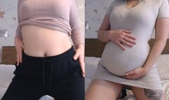 Giantess Eats Tinies Until She's Fat! Burping+Weight Gain