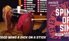 Coco wins a Dildo on a Stick - Spin of Sin hosted by Lex Ruthless - Switch Kitchen LIVE Show
