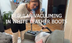 REGULAR VACUUMING IN WHITE LEATHER BOOTS