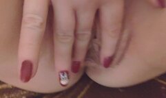 Masturbation of a blonde with pussy licking