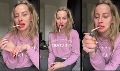 First cig in the morning raspy voice couching and spitting