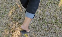 Stephanie Foot Soles Show outdoors