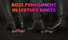 Boss Punishment in Leather Boots - (Close Version) - TamyStarly - Bootjob, Shoejob, Ballbusting, CBT, Trample, Trampling, High Heels, Crush, Crushing