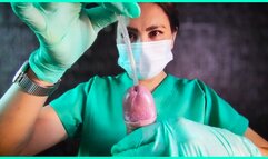 Nurse DominaFire Sounding and Edging Chastity Slave