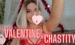 Your Valentine Is Chasity - TheGoddessEmmy, GoddessEmmy, Goddess Emmy, Emmy - Blonde Goddess Locks You Up In Chastity For Valentine's Day