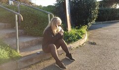 Peeping Tom neighbor watching me smoke