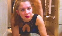 Slave wife sent for a weekend for his bull for rough treatment part 2 of 3 - anal at the bathroom