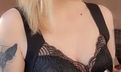 Blonde Girl enjoy Nicotine in the Sun