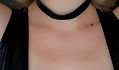 Naughty Leather Girl with Smoking Spit