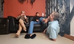 Food humiliation and slippers addict with slave Faith part 5