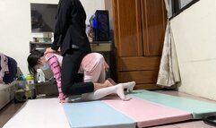 CR156_Riding and training my cheongsam goddess and Stomach sitting