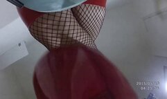 Mistress in fishnets shoeplay and dangling