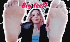 My feet are so big on the table!