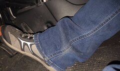 Driving in barefoot Merrell sneakers