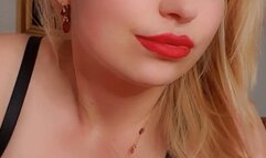 Red Lips smoking in Bed