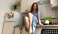 Kitchen feet tease!