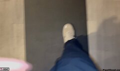 Fitness chick footjob! Nympho Soles size 6 footjob, handjob, foot fucking, and big load cum on soles!