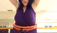 ASMR Dance Party Hula Hooping Weight Lifting and Flashing Tits